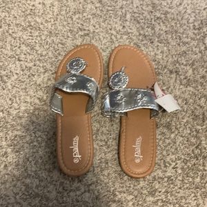 silver sandals